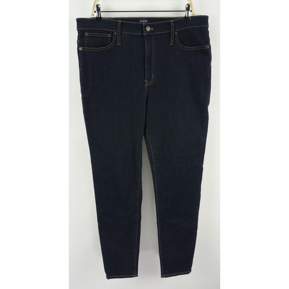 J.CREW Denim - New J.Crew 10" High Rise Skinny Jeans Womens Size 33 Dark Blue Signature Stretch